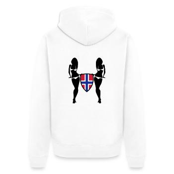 Norway - Veste à capuche bio Premium Unisexe - blanc - Dos - Thijin (182cm)