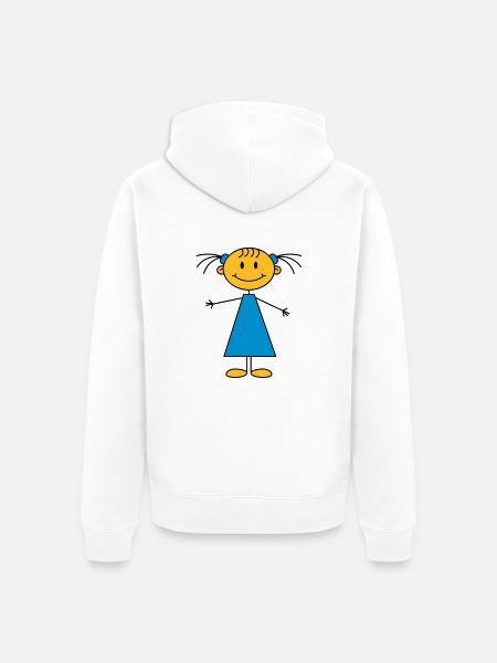 girl - Unisex Premium Bio Zip Hoodie - Weiß