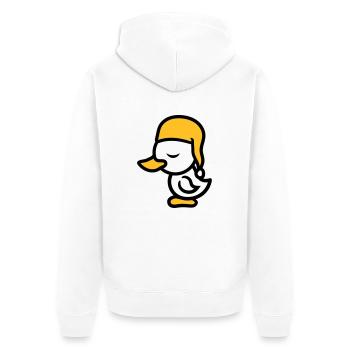 muetze muede bett schlafen schlafmuetze abend erho - Unisex Premium Bio Zip Hoodie - Weiß - Hinten - Thijin (182cm)