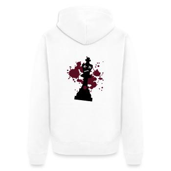 schach matt - Unisex Premium Bio Zip Hoodie - Weiß - Hinten - Thijin (182cm)