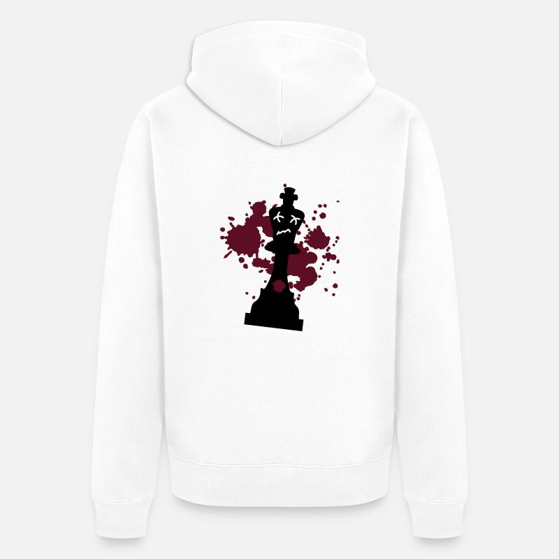 échecs - Veste à capuche bio Premium Unisexe - blanc