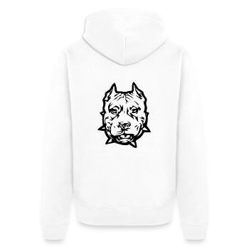 pitbull_1 - Veste à capuche bio Premium Unisexe - blanc - Dos - Thijin (182cm)