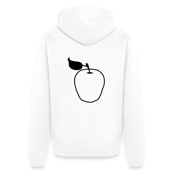 Forscher und ihre Erfindungen: Newton's Apfel - Unisex Premium Organic Zip Hoodie - white - Back - Thijin (182cm)