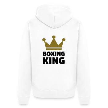 Boxing King - Veste à capuche bio Premium Unisexe - blanc - Dos - Thijin (182cm)
