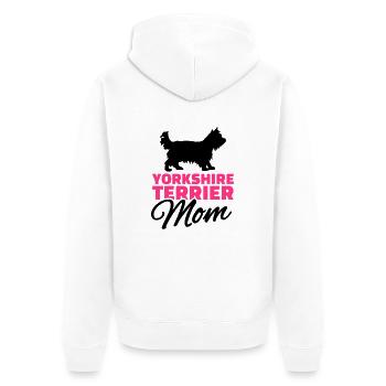 Yorkshire - Unisex Premium Bio Zip Hoodie - Weiß - Hinten - Thijin (182cm)