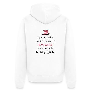 Bad Girls Raid With Ragnar - Veste à capuche bio Premium Unisexe - blanc - Dos - Thijin (182cm)