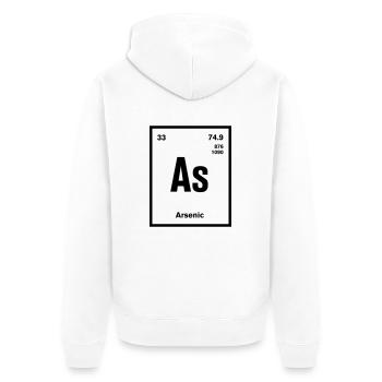 Arsenic Element im Periodensystem - Unisex Premium Bio Zip Hoodie - Weiß - Hinten - Thijin (182cm)