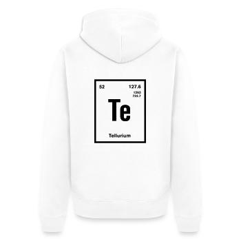 Tellurium Element im Periodensystem - Unisex Premium Bio Zip Hoodie - Weiß - Hinten - Thijin (182cm)