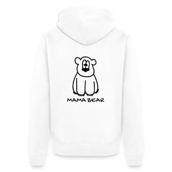 Mama bear - Unisex Premium Organic Zip Hoodie - white - Back - Thijin (182cm)