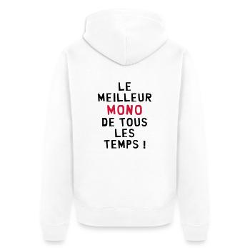 Moniteur / Monitrice / Mono / Formation / Ski - Veste à capuche bio Premium Unisexe - blanc - Dos - Thijin (182cm)
