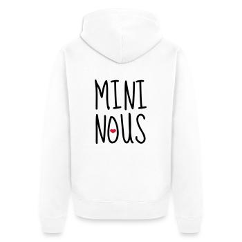 Mini Nous - Naissance - Bébé - Papa - Maman - Veste à capuche bio Premium Unisexe - blanc - Dos - Thijin (182cm)