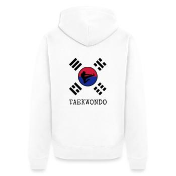 Taekwondo Taekwondoin Tae-Kwon-Do Tae Kwon Do - Veste à capuche bio Premium Unisexe - blanc - Dos - Thijin (182cm)