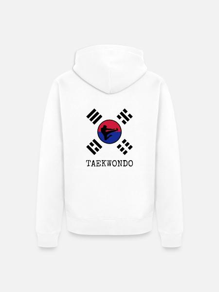 Taekwondo Taekwondoin Tae-Kwon-Do Tae Kwon Do - Unisex Premium Bio Zip Hoodie - Weiß