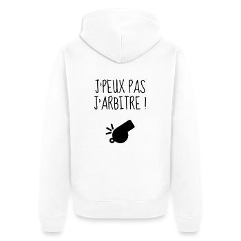 Arbitre / Arbitrage / Sport / Sifflet - Veste à capuche bio Premium Unisexe - blanc - Dos - Thijin (182cm)