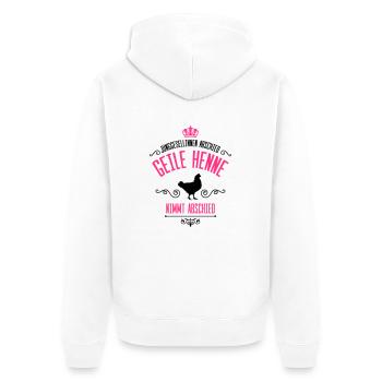 junggesellinnen geile henne abschied - Unisex Premium Bio Zip Hoodie - Weiß - Hinten - Thijin (182cm)