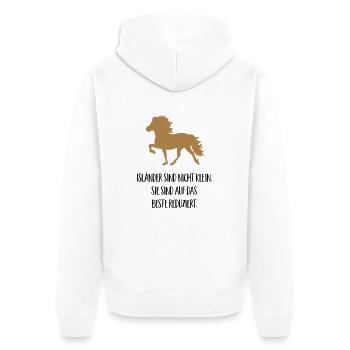 isländer - Unisex Premium Bio Zip Hoodie - Weiß - Hinten - Thijin (182cm)