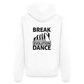 Dancing Dance Music - Unisex Premium Bio Zip Hoodie - Weiß - Hinten - Thijin (182cm)