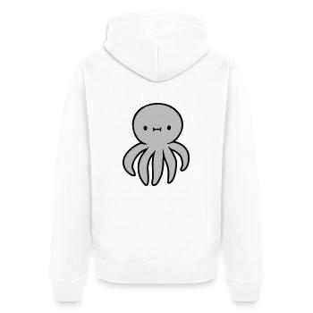 Pieuvre Pieuvre Pieuvre Calmar Mignon Calmar géant Drôle - Veste à capuche bio Premium Unisexe - blanc - Dos - Thijin (182cm)