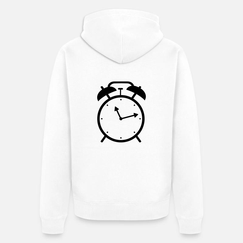 Wecker - Unisex Premium Bio Zip Hoodie - Weiß