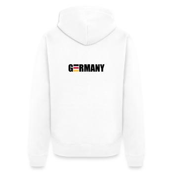 Germany | Deutschland | Flag | Flagge - Veste à capuche bio Premium Unisexe - blanc - Dos - Thijin (182cm)