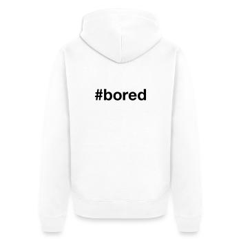 Hashtag ennuyeux - Veste à capuche bio Premium Unisexe - blanc - Dos - Thijin (182cm)