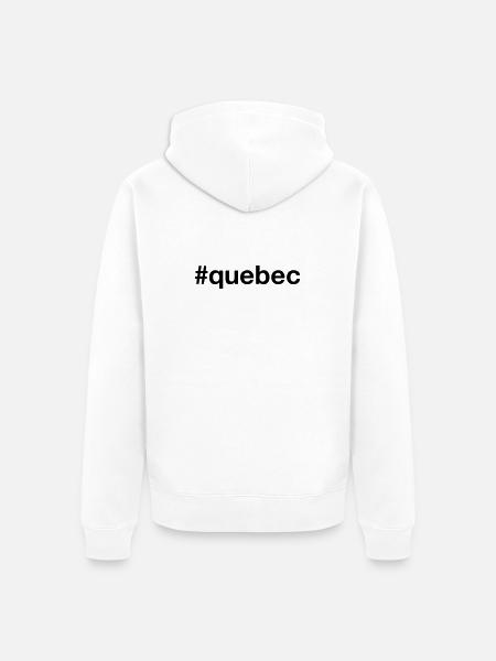 QUÉBEC Canada Kanada Mot-clic - Veste à capuche bio Premium Unisexe - blanc