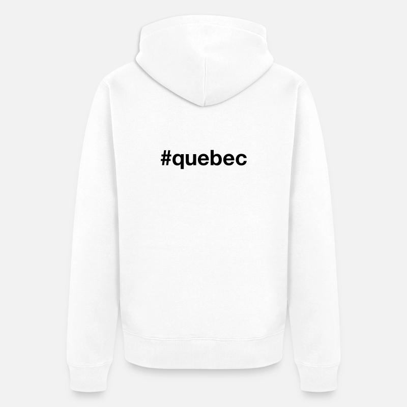 QUÉBEC Canada Kanada Mot-clic - Veste à capuche bio Premium Unisexe - blanc