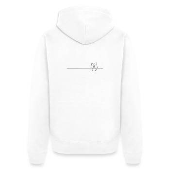 Katze Katzen Katzenpaar Paar Geschenkidee - Unisex Premium Bio Zip Hoodie - Weiß - Hinten - Thijin (182cm)