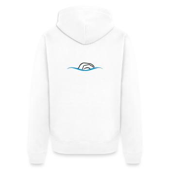 nage - Veste à capuche bio Premium Unisexe - blanc - Dos - Thijin (182cm)
