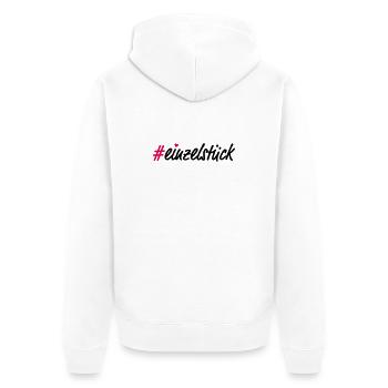 Einzelstück - Unisex Premium Bio Zip Hoodie - Weiß - Hinten - Thijin (182cm)