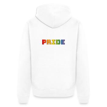 Regenbogen pride LGBT lgbtqi queer - Unisex Premium Bio Zip Hoodie - Weiß - Hinten - Thijin (182cm)