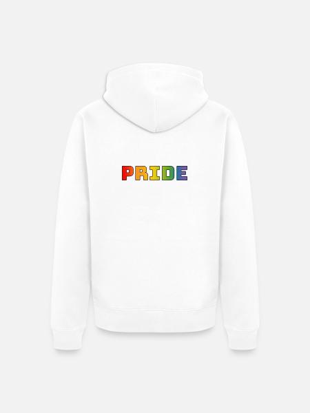 rainbow pride LGBT lgbtqi queer - Unisex Premium Organic Zip Hoodie - white