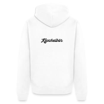 Kuschelbär Kuscheln Kosename Spitzname Pyjama - Unisex Premium Bio Zip Hoodie - Weiß - Hinten - Thijin (182cm)