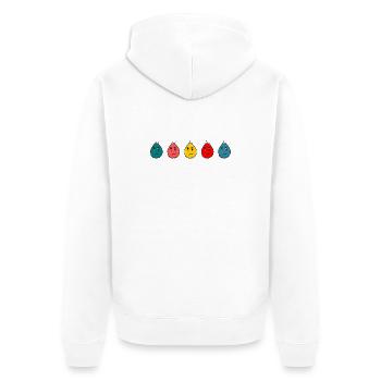 anniversaire. anniversaire décennie. humour. drôle - Veste à capuche bio Premium Unisexe - blanc - Dos - Thijin (182cm)