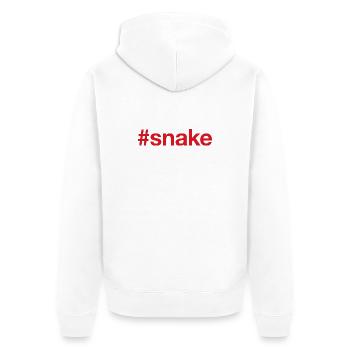 SNAKE Chinese New Year Zodiac - Unisex Premium Bio Zip Hoodie - Weiß - Hinten - Thijin (182cm)