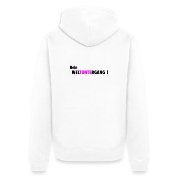 Pas de fin du monde - Veste à capuche bio Premium Unisexe - blanc - Dos - Thijin (182cm)