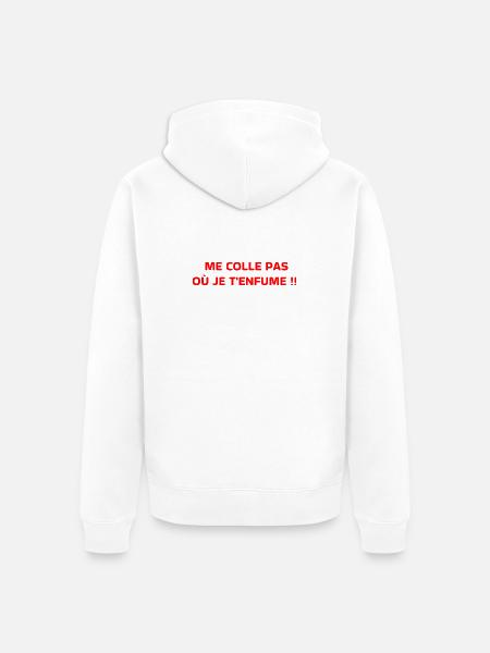 Me colle pas - Veste à capuche bio Premium Unisexe - blanc