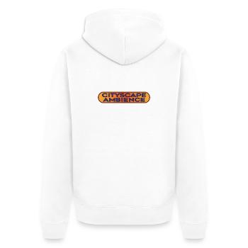 Stadtbild Ambiente Chillout Vibes Stadtstraßen - Unisex Premium Bio Zip Hoodie - Weiß - Hinten - Thijin (182cm)