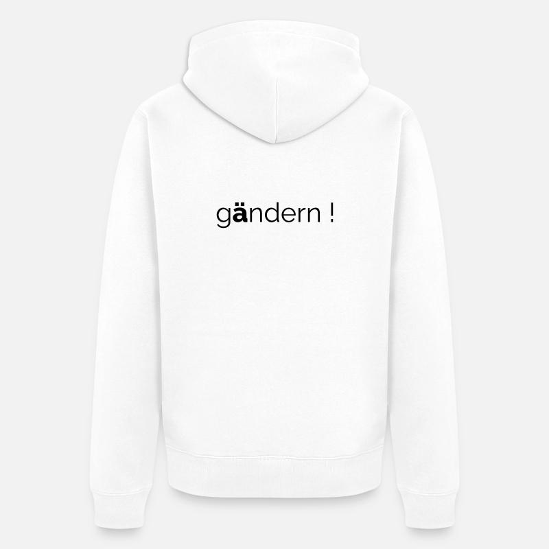 Changing genders - Unisex Premium Organic Zip Hoodie - white