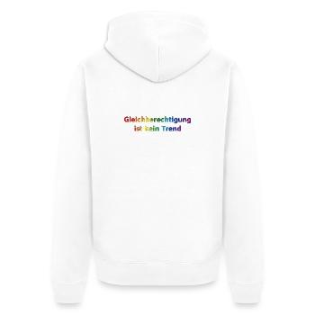 Equality is not a trend rainbow - Unisex Premium Organic Zip Hoodie - white - Back - Thijin (182cm)