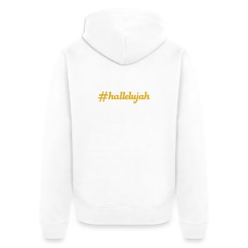 NOUVEAU -- Alléluia est la plus haute louange ! - Veste à capuche bio Premium Unisexe - blanc - Dos - Thijin (182cm)