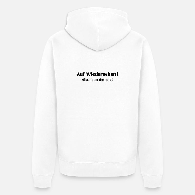 Au revoir - Veste à capuche bio Premium Unisexe - blanc