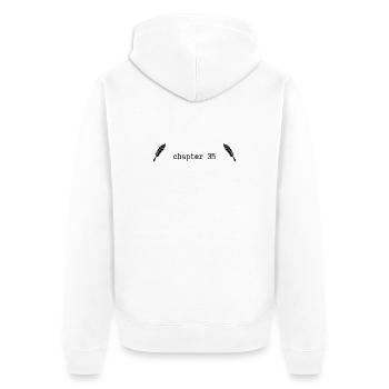 chapter 35 Geburtstag - Unisex Premium Bio Zip Hoodie - Weiß - Hinten - Thijin (182cm)