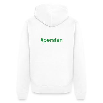 Persian Hashtag - Unisex Premium Organic Zip Hoodie - white - Back - Thijin (182cm)