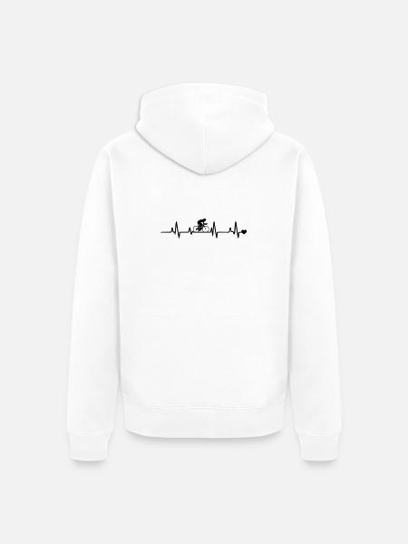  Fahrrad Radfahrer - Unisex Premium Bio Zip Hoodie - Weiß