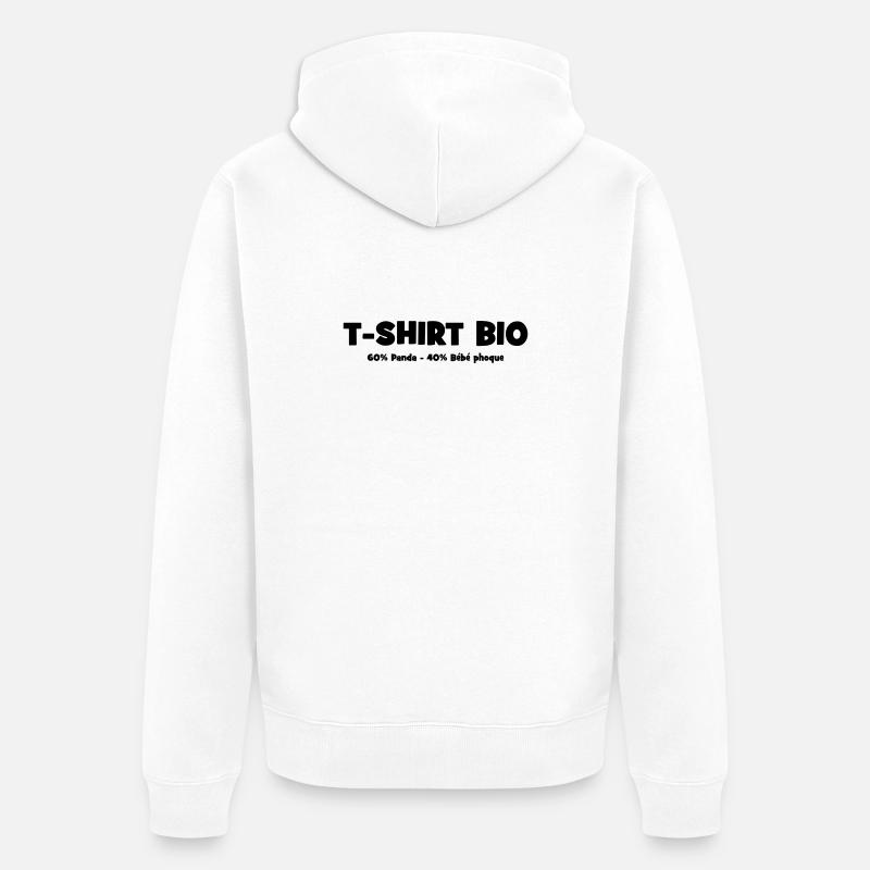 Bio Parodie Conservation Animale - Veste à capuche bio Premium Unisexe - blanc