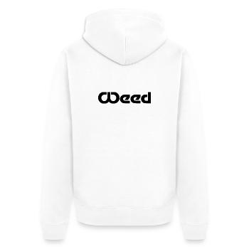 weed - Unisex Premium Organic Zip Hoodie - white - Back - Thijin (182cm)
