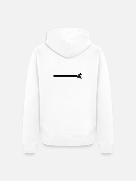 Footballer Line - Unisex Premium Organic Zip Hoodie - white