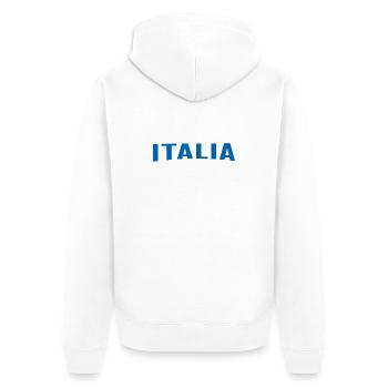 Italia - Unisex Premium Bio Zip Hoodie - Weiß - Hinten - Thijin (182cm)