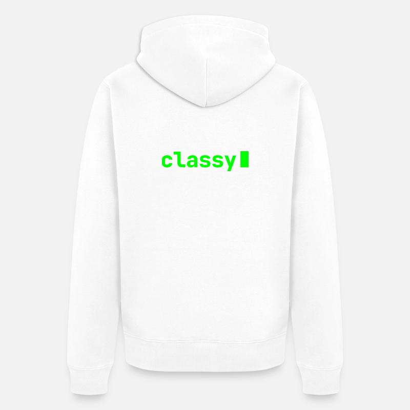 classy | Developer mood - Unisex Premium Organic Zip Hoodie - white